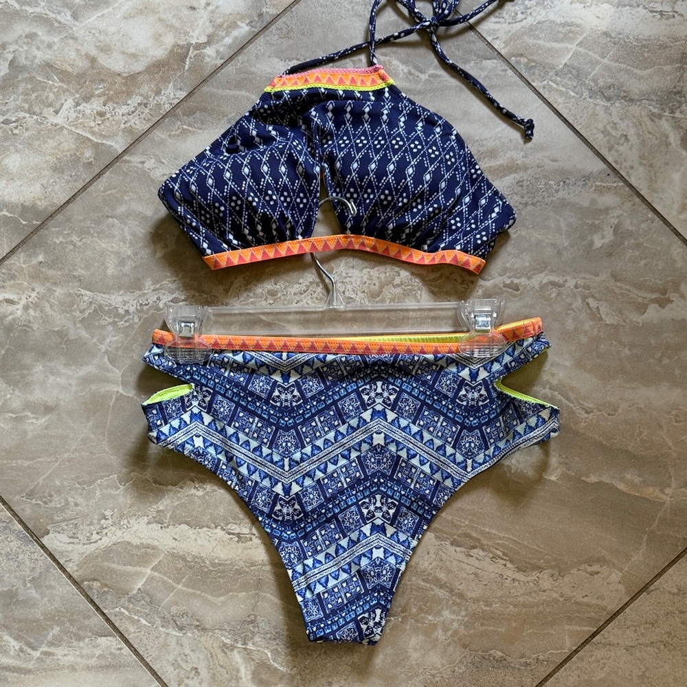 Blue Geometric Bikini Set (2 pc) from Victoria’s Secret